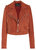 Double Layer Moto Jacket In Caramel Suede - Caramel Suede