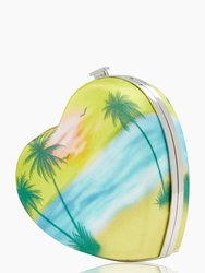 Heart Minaudiere Box Bag - Sunset Evening-Primrose-Aqua