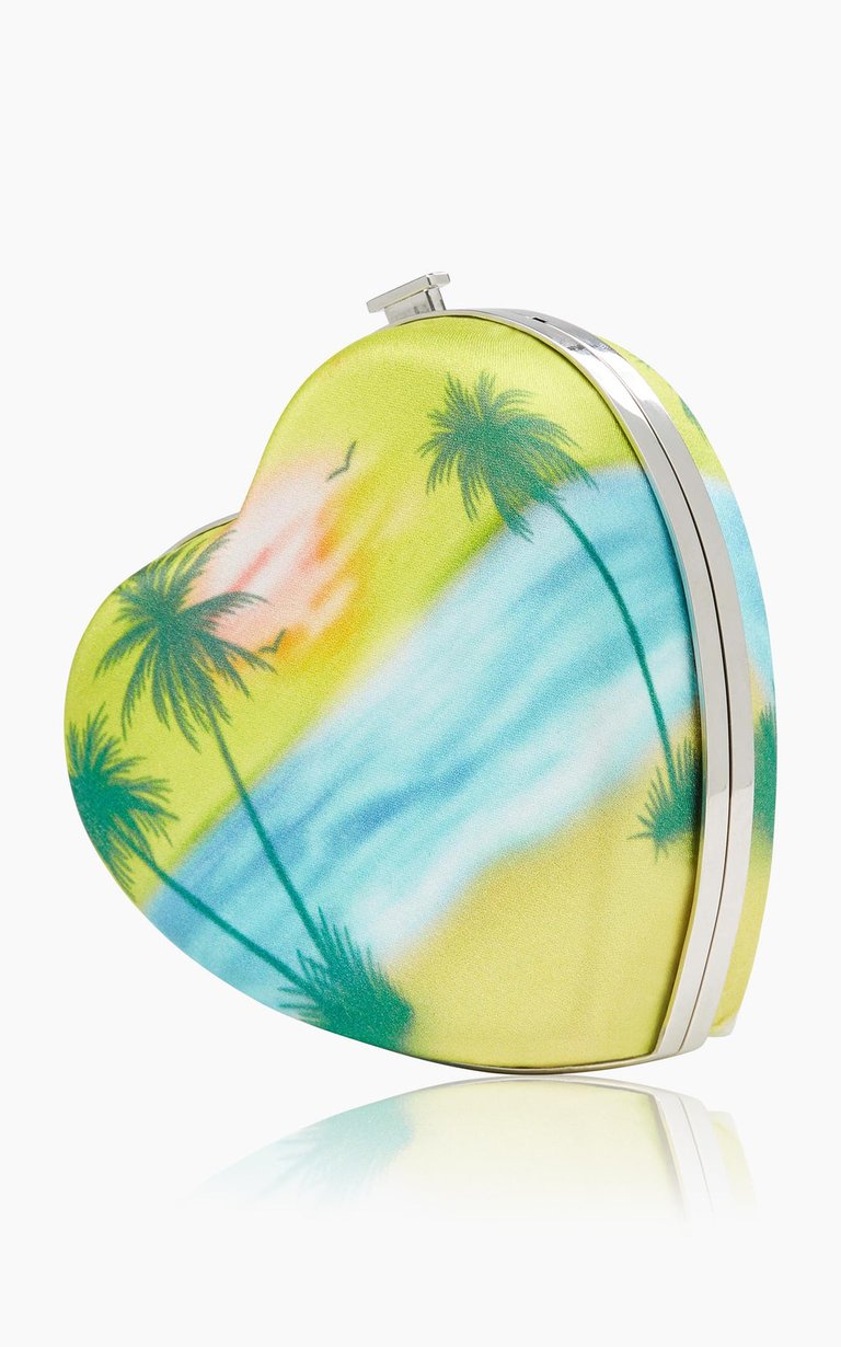 Heart Minaudiere Box Bag - Sunset Evening-Primrose-Aqua