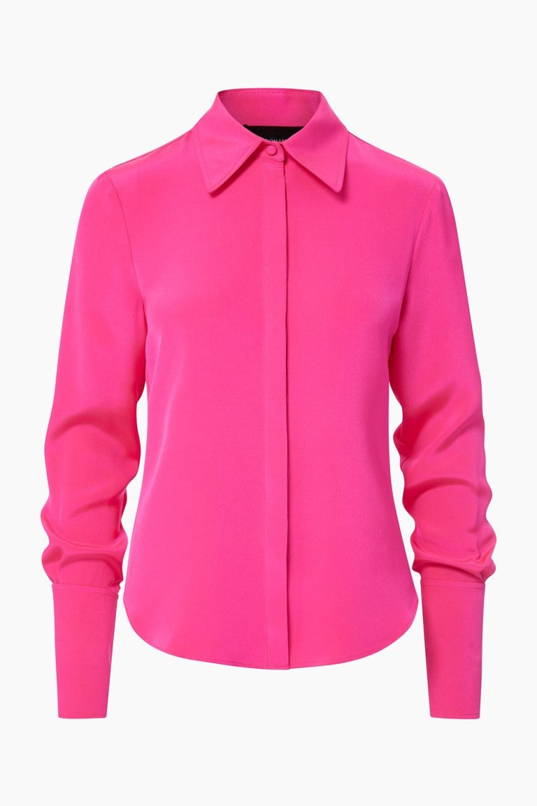 The Spence Button Down Shirt - Pink Glow