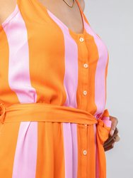 Color Block Dress Orange