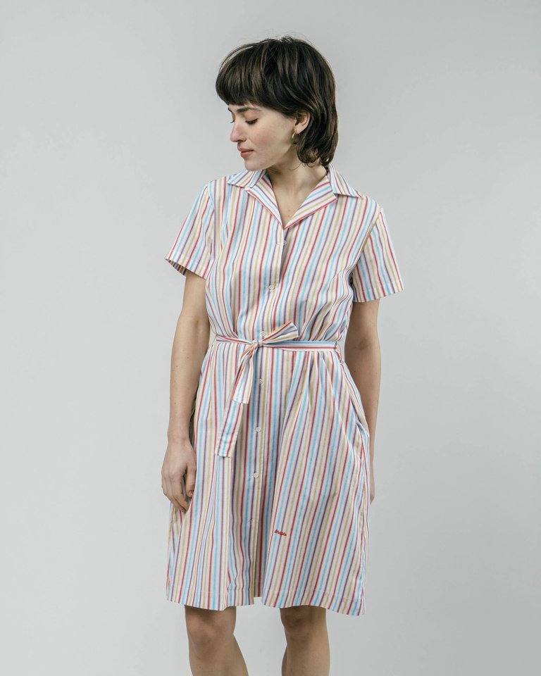 Downtown Stripe Shirt Dress - Multicolor