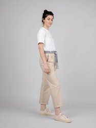 Elastic Pleated Chino Sand