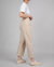 Elastic Pleated Chino Sand