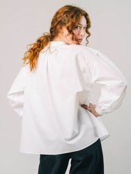 Ribbon Boho Blouse Off White