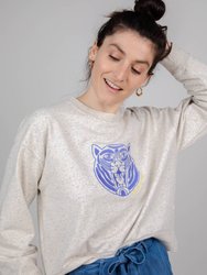 Tiger Rounded Sweatshirt - Ecru - Ecru