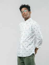 Tuk Tuk Race Printed Shirt - White