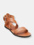 The Jasmine Leather Sandal - Caramel