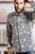 Brave Soul Mens Idris Long Sleeve All Over Patterned Shirt (Ink/Optic White)