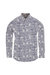 Brave Soul Mens Idris Long Sleeve All Over Patterned Shirt (Ink/Optic White) - Ink/Optic White