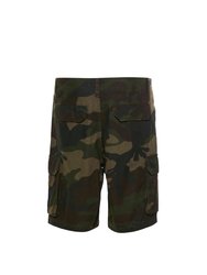 Brave Soul Mens River Camo Cargo Shorts (Khaki Camo)