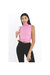 Brave Soul Womens Cashmilon Turtle Neck Crop Top (Bubble Gum) - Bubble Gum