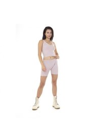 Brave Soul Womens/Ladies Rib Knit Shorts (Taupe)