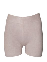 Brave Soul Womens/Ladies Rib Knit Shorts (Taupe) - Taupe