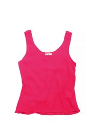 Brave Soul Womens/Ladies Tayla Sheer Loose Fit Summer Vest (Bubblegum Pink) - Bubblegum Pink