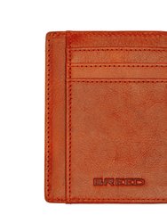 Breed Chase Genuine Leather Front Pocket Wallet - Orange