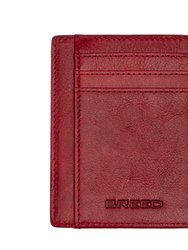 Breed Chase Genuine Leather Front Pocket Wallet - Red