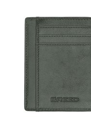 Breed Chase Genuine Leather Front Pocket Wallet - Olive