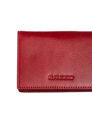 Breed Porter Genuine Leather Bi-Fold Wallet - Maroon