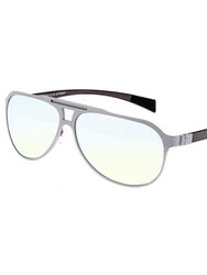 Apollo Titanium And Carbon Fiber Polarized Sunglasses - Silver/Gold