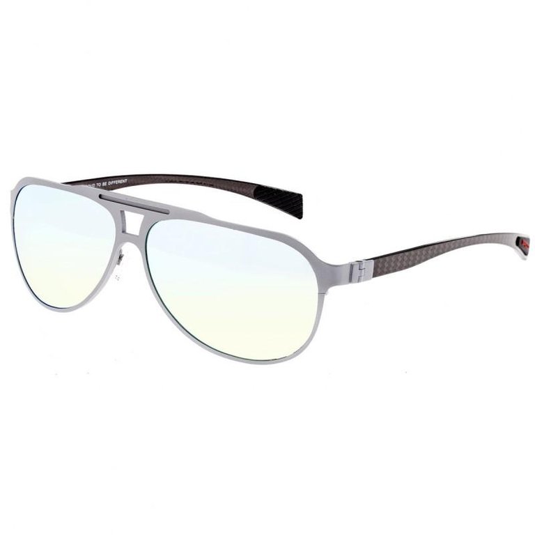 Apollo Titanium And Carbon Fiber Polarized Sunglasses - Silver/Gold