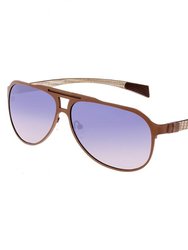 Apollo Titanium And Carbon Fiber Polarized Sunglasses - Brown/Purple
