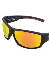 Breed Aquarius Polarized Sunglasses - Black/Red-Yellow