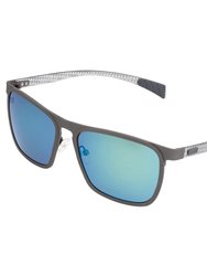 Breed Capricorn Titanium Polarized Sunglasses - Gunmetal/Blue-Green