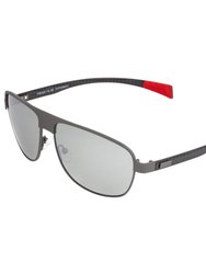 Breed Hardwell Titanium And Carbon Fiber Polarized Sunglasses - Gunmetal/Silver