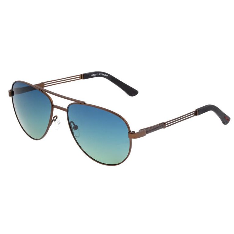 Breed Leo Titanium Polarized Sunglasses - Brown/Blue-Green