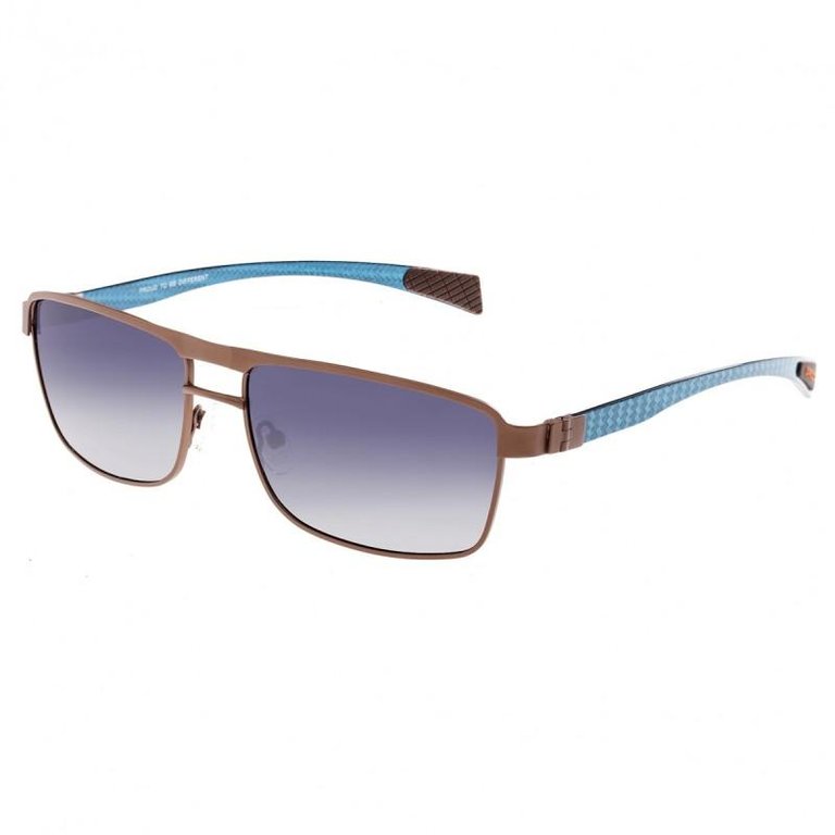 Breed Taurus Titanium And Carbon Fiber Polarized Sunglasses - Brown/Blue