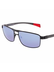 Breed Taurus Titanium And Carbon Fiber Polarized Sunglasses - Black/Blue