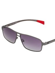 Meridian Titanium And Carbon Fiber Polarized Sunglasses - Gunmetal/Black