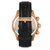 Breed Lacroix Chronograph Leather-Band Watch - Rose Gold/Black