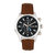 Breed Lacroix Chronograph Leather-Band Watch - Silver/Brown