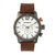 Breed Manuel Chronograph Leather-Band Watch w/Date - Gunmetal/Silver
