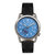 Breed Regulator Leather-Band Watch w/Second Sub-dial - Black/Blue