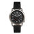 Breed Regulator Leather-Band Watch w/Second Sub-dial - Black
