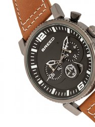 Breed Ryker Chronograph Leather-Band Watch w/Date