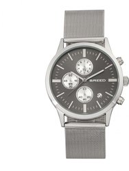 Espinosa Chronograph Mesh-Bracelet Watch With Date - Silver/Gunmetal