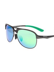 Jupiter Aluminium Polarized Sunglasses - Gunmetal/Blue-Green