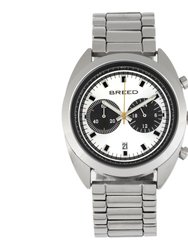 Racer Chronograph Bracelet Watch With Date - Silver/Black (Bracelet Band)