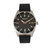 Ranger Leather-Band Watch With Date - Silver/Black