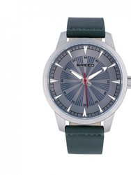 Renegade Leather-Band Watch - Grey/Pine