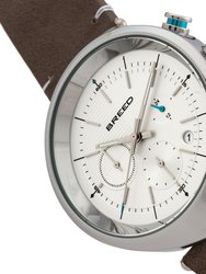 Tempest Chronograph Leather-Band Watch With Date