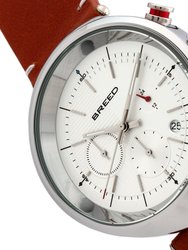 Tempest Chronograph Leather-Band Watch With Date