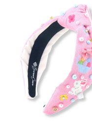 Easter Cross-Stitch Headband - Pink