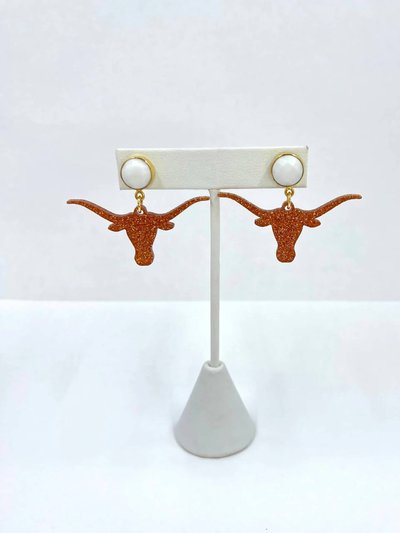 Brianna Cannon Glitter Mini Texas Longhorn Earrings product
