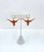 Glitter Mini Texas Longhorn Earrings - Burnt Orange/White
