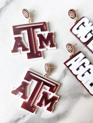 Texas A&M Logo Earrings